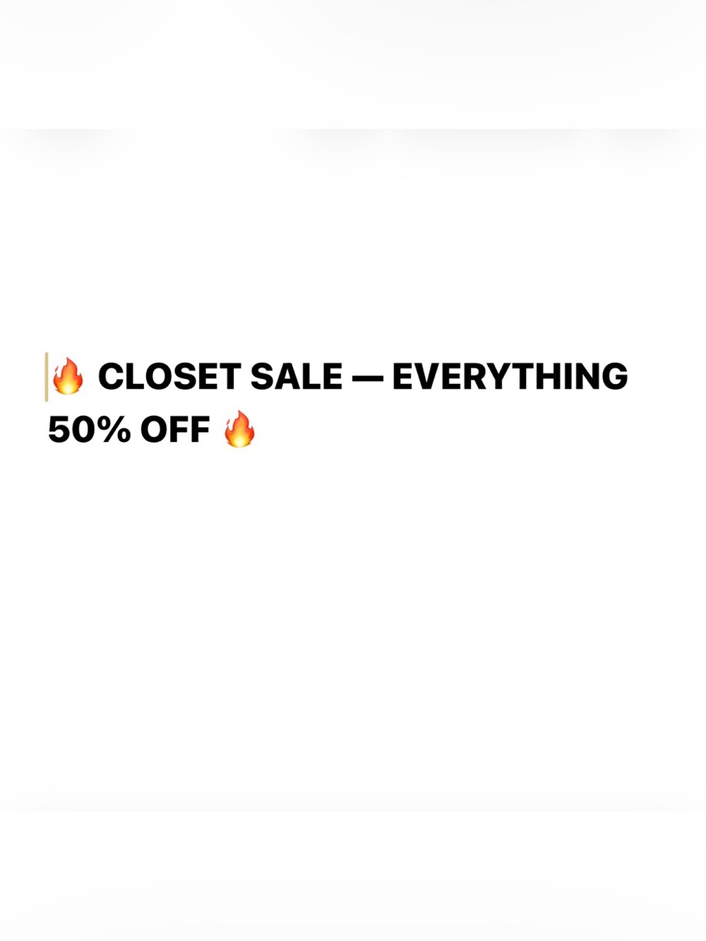Closet Sale Graphic Tee - Bold Black Text